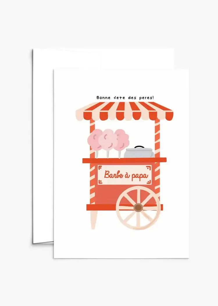 Mimi & August Carte de souhaits - Barbe à papa