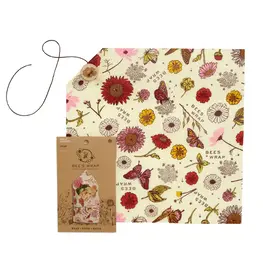 bee's wrap Emballage pour sandwich en cire d'abeille - Prairie magique