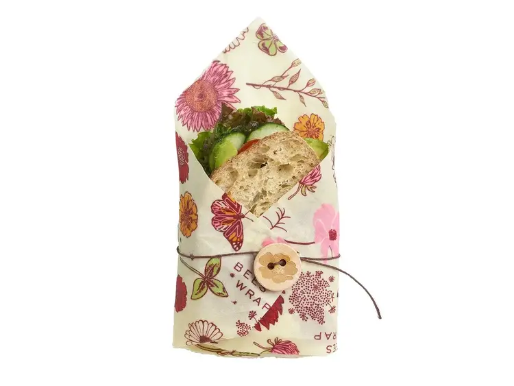 bee's wrap Emballage pour sandwich en cire d'abeille - Prairie magique