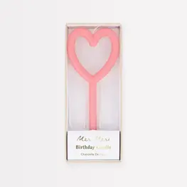 Meri Meri Chandelle pour gâteau - Coeur rose