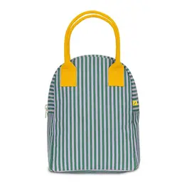 Fluf Boîte à lunch - Rayures mauves et vertes