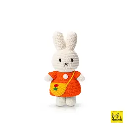 Just Dutch Peluche - Miffy -  Robe orange avec sac tulipe