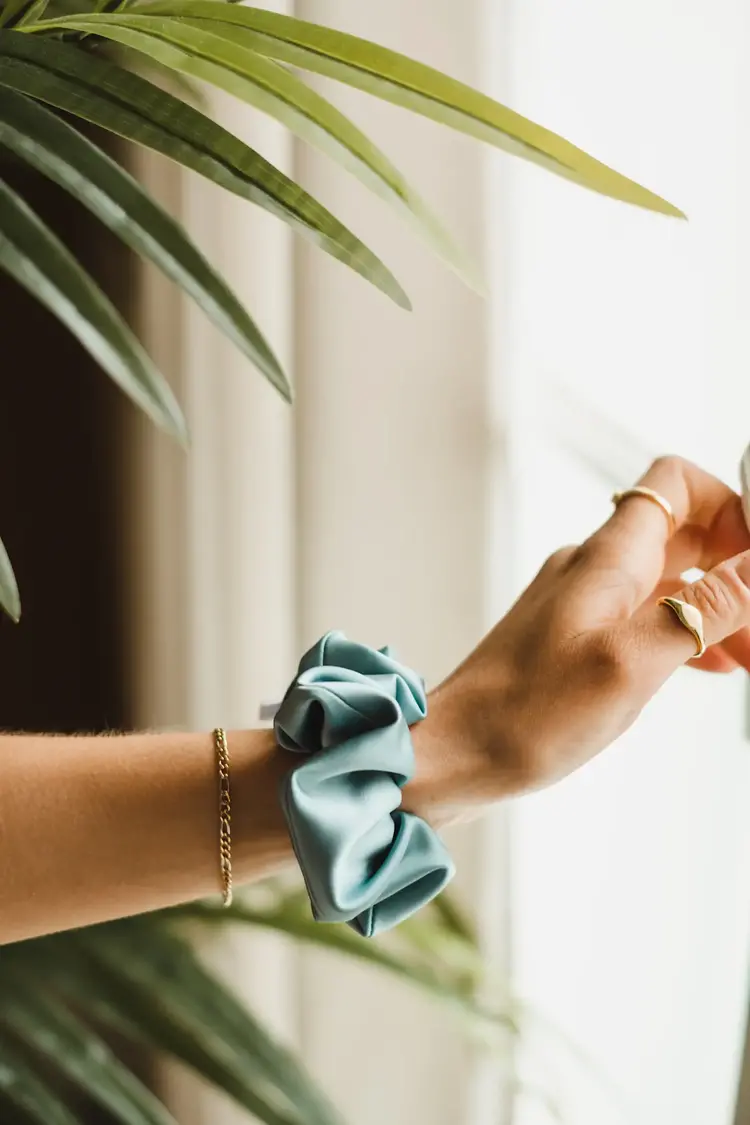 Soha & Co. Chouchou - Satin - Turquoise