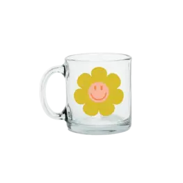 Talking out of turn Tasse en verre - Fleur smiley
