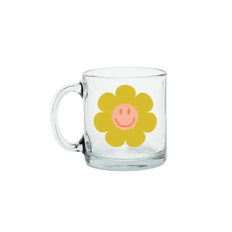 Talking out of turn Tasse en verre - Fleur smiley