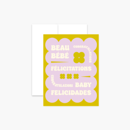 Boucle et Papier Géante Cartes de souhaits - Good vibes - Bébé