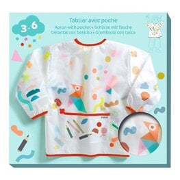 Djeco Tablier avec poche - Gommettes et crayons