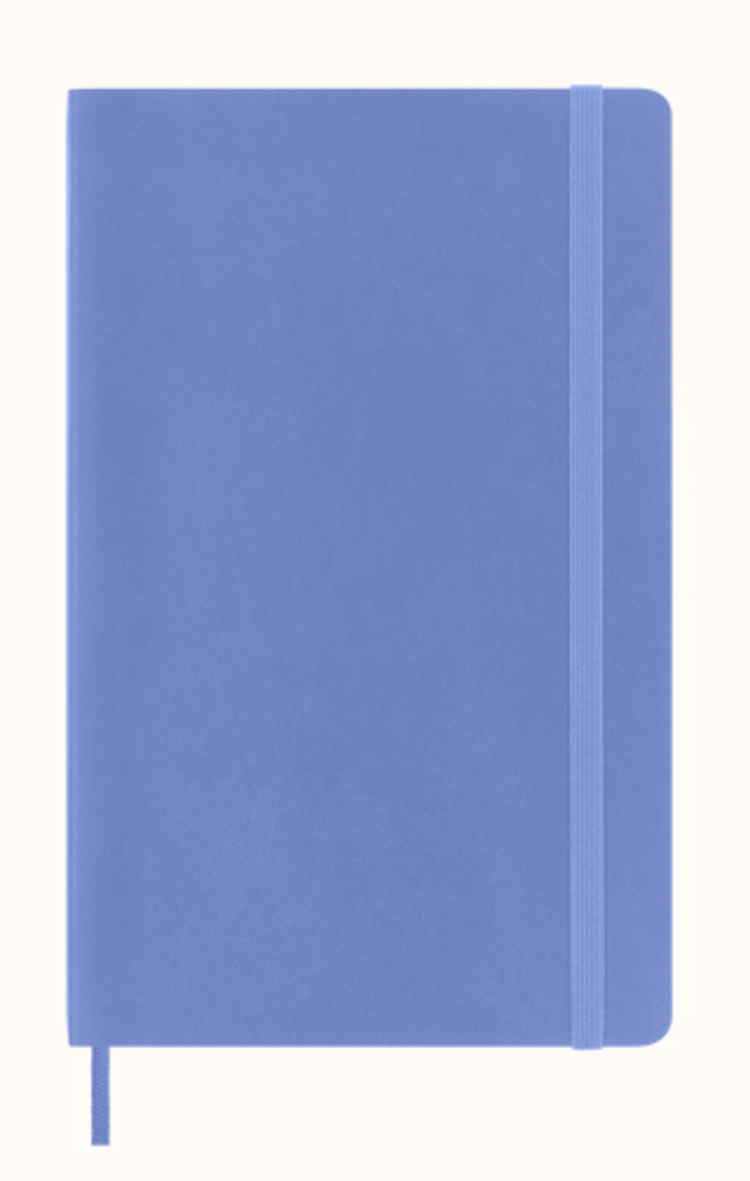 Moleskine Cahier classique souple  - Bleu hydrangée - Ligné - Large
