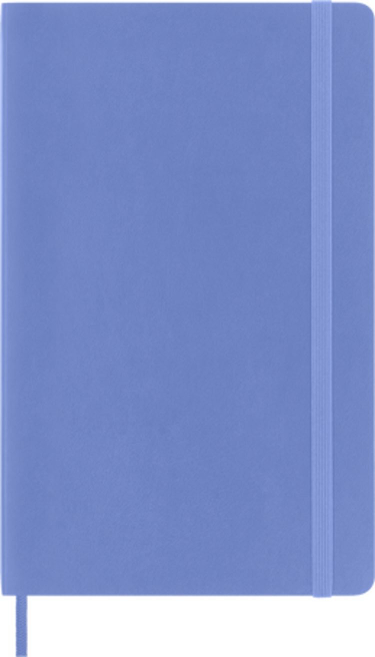 Moleskine Cahier classique souple  - Bleu hydrangée - Page blanche - Large