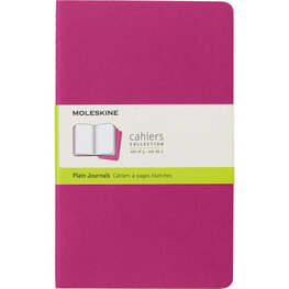 Moleskine Cahier Journal (X3) Rose - Page blanche - Large