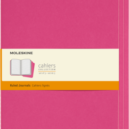 Moleskine Cahier Journal (X3) - Rose - Page blanche - X-Large