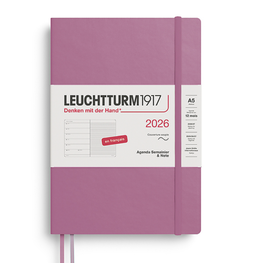 Leuchtturm Planificateur quotidien 2026 (A5) - Vieux rose