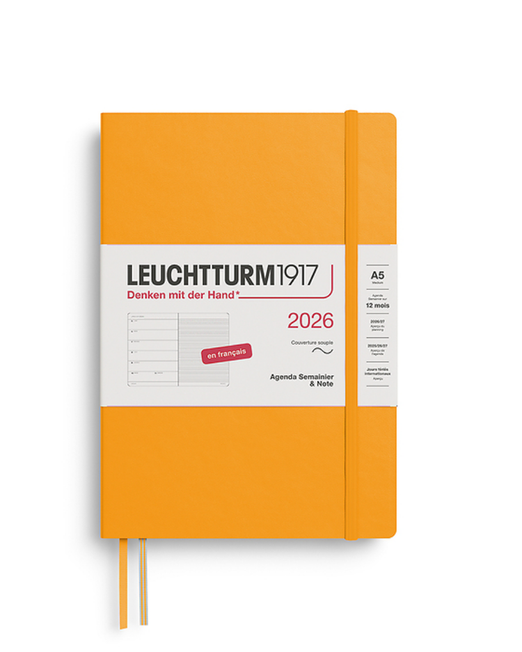 Leuchtturm Planificateur quotidien 2026 (A5) - Orange soleil