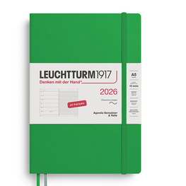 Leuchtturm Planificateur quotidien 2026 (A5) - Vert printemps
