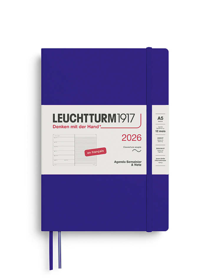 Leuchtturm Planificateur quotidien 2026 (A5) - Encre