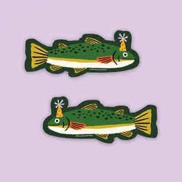 Anne-Julie Dudemaine Autocollant - Truite festive