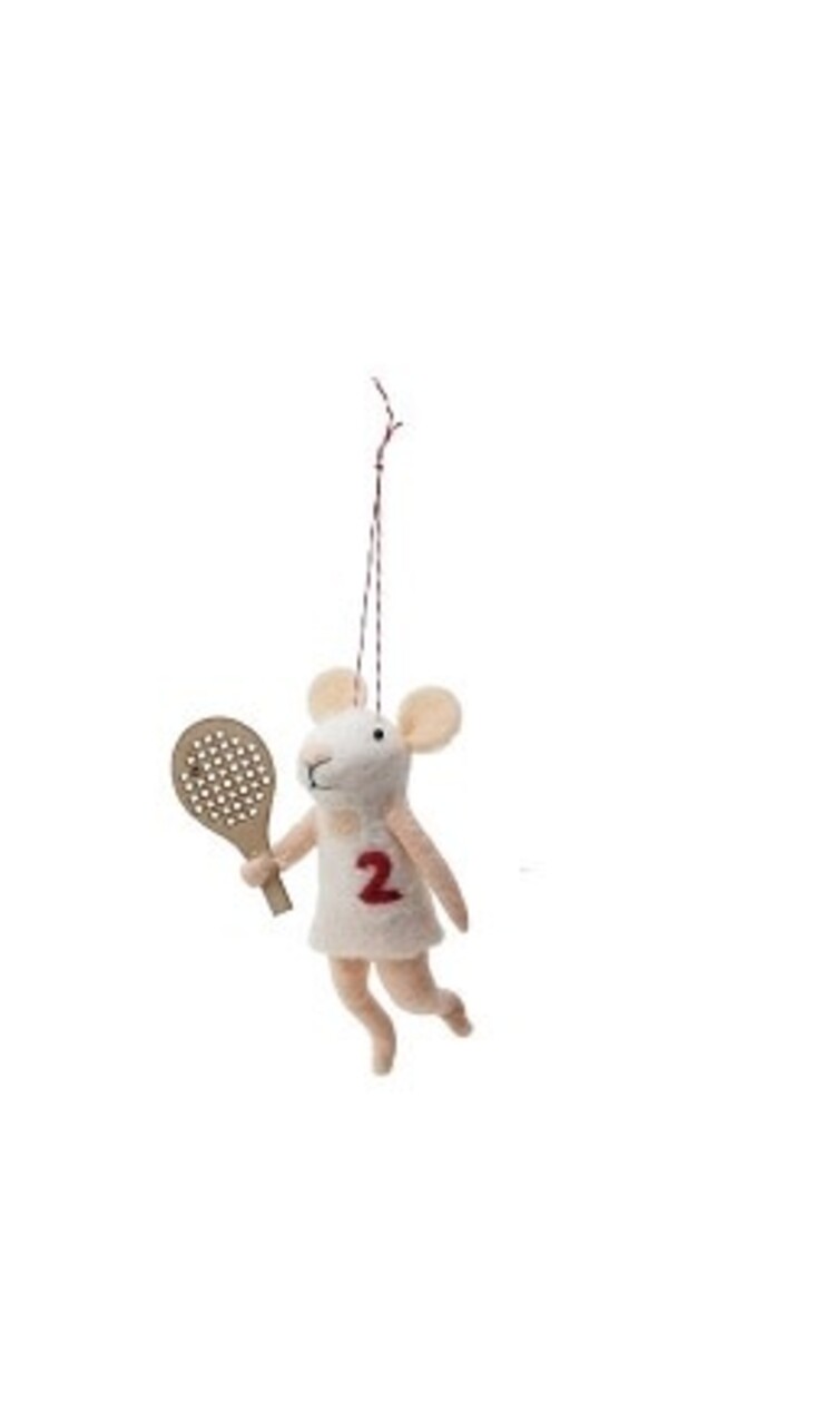 Creative Coop Ornements - Souris sportives - Tennis