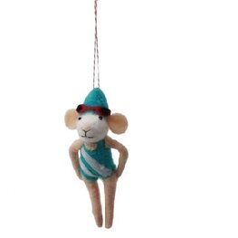 Creative Coop Ornements - Souris sportives - Natation