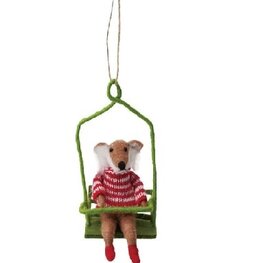 Creative Coop Ornements - Renard en remonte-pente