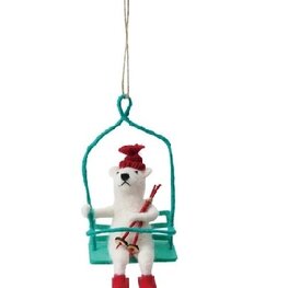 Creative Coop Ornement - Ours en remonte pente