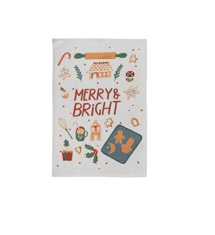 Creative Coop Linge à vaisselle - Merry and Bright