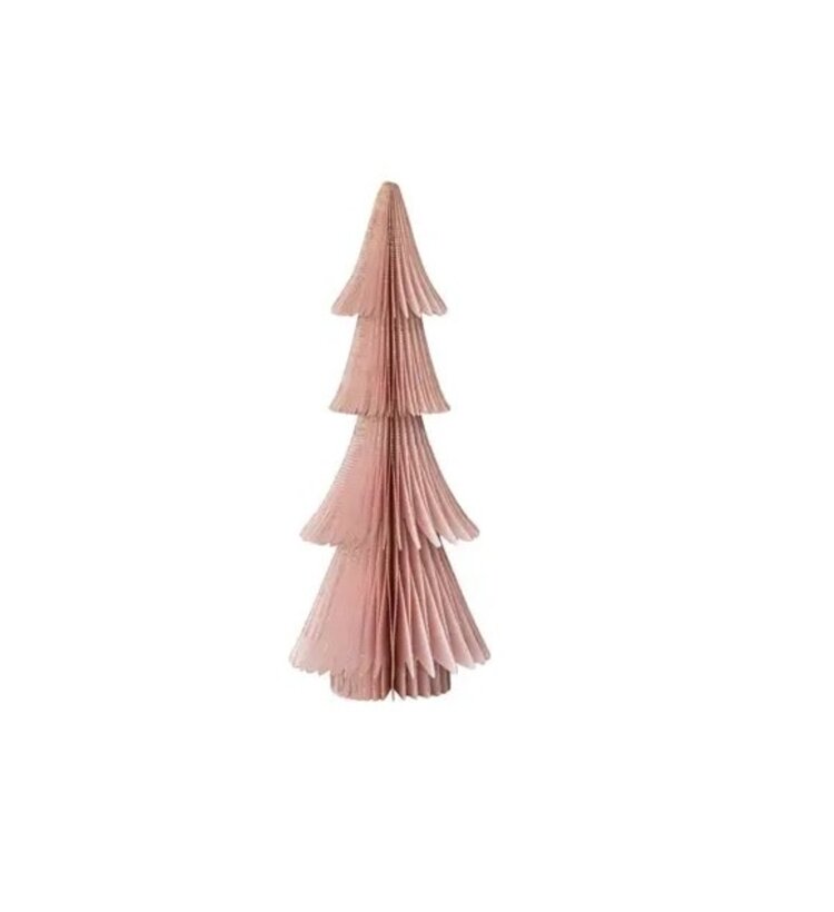 Creative Coop Sapin en papier - Rose pâle - Grand