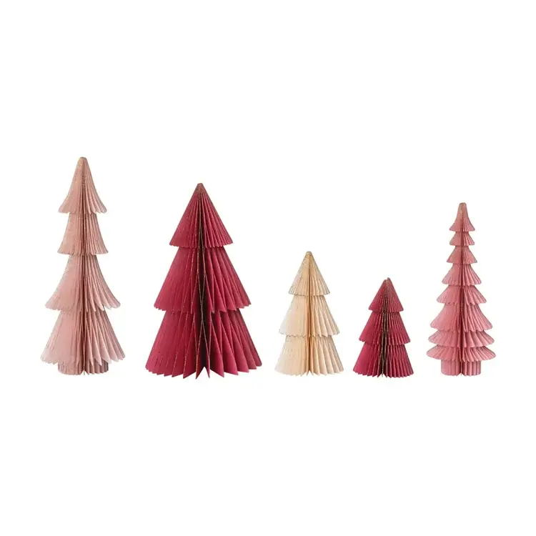 Creative Coop Sapin en papier - Rose foncé - Grand