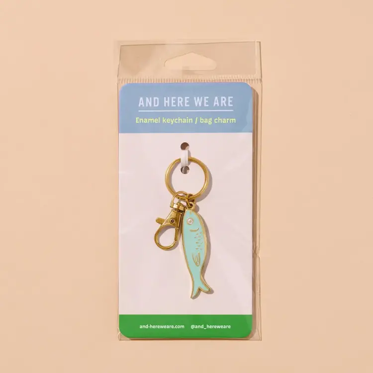 And Here We Are Porte-clés en émail - Sardine