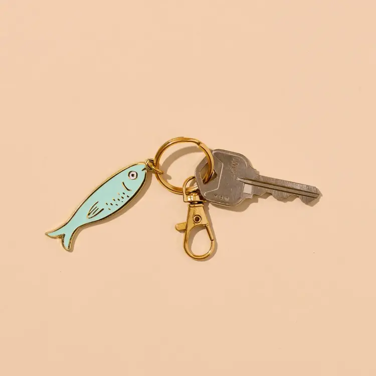 And Here We Are Porte-clés en émail - Sardine