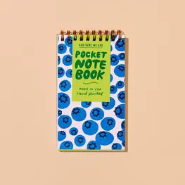 And Here We Are Carnet à spirale de poche - Myrtille