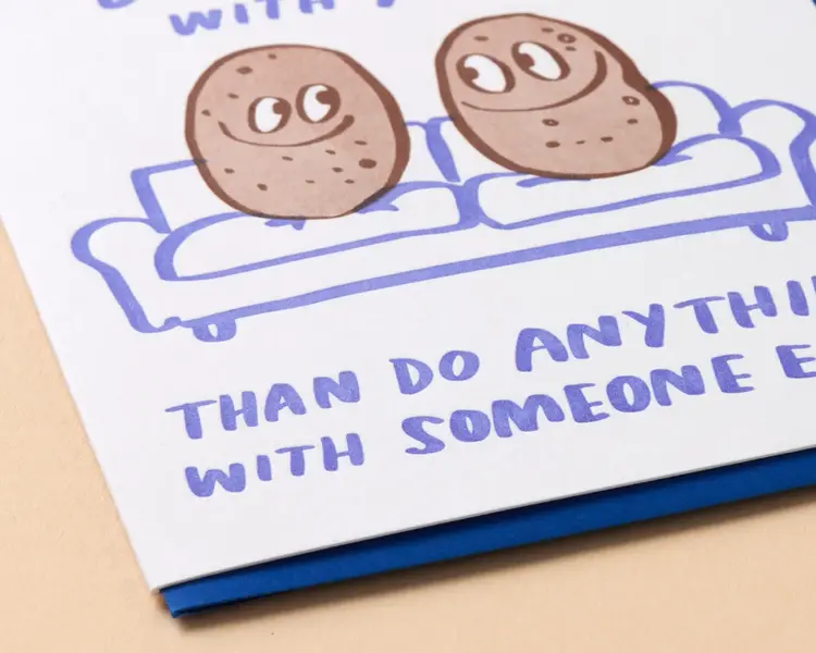 And Here We Are Carte de souhaits - Potato couch