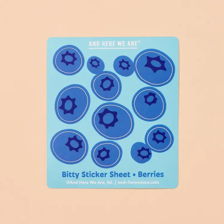 And Here We Are Feuille d'autocollants - Myrtilles