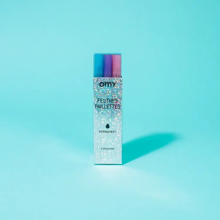 OMY Feutres paillettes