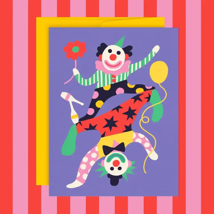Paperole Carte de souhaits - CLOWNS