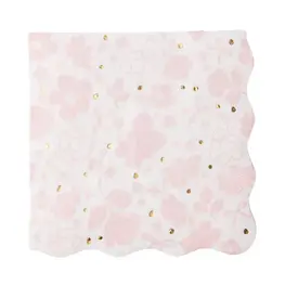 Bonjour Fête Grande serviette de table - Emma l'ours rose