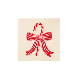 Bonjour Fête Serviette de cocktail - Noeud à la menthe poivrée