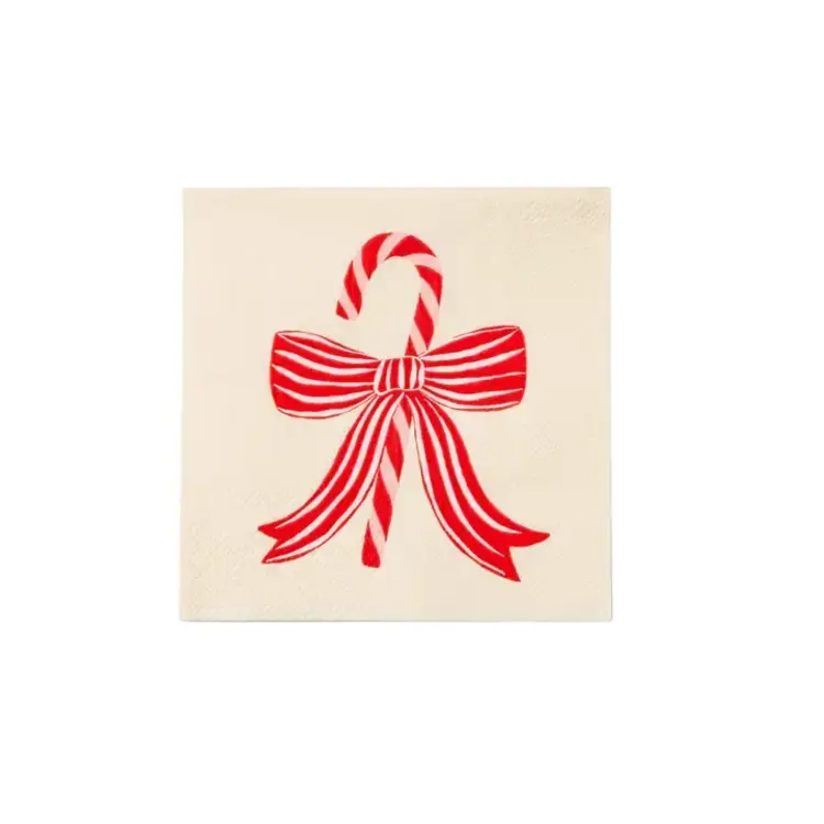 Bonjour Fête Serviette de cocktail - Noeud à la menthe poivrée