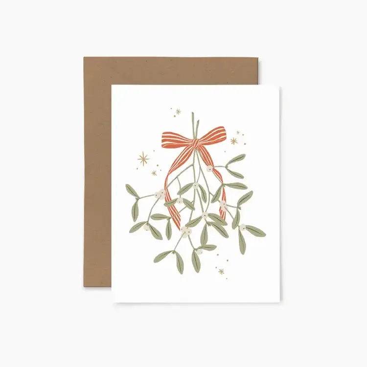 Papier Fleuri Co Carte de souhaits - Sous le gui