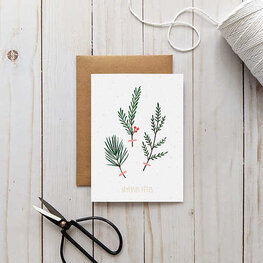 Joannie Houle Carte de souhaits -  Feuillage d'hiver