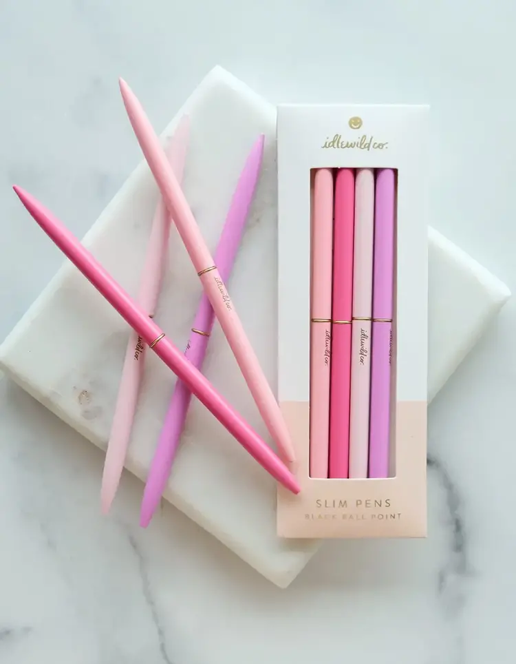 Idlewild Co. Lot de stylos - Pretty en rose