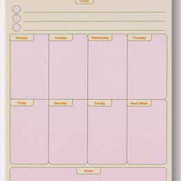 The Completist Bloc-notes adhésifs hebdomadaires - Casetta