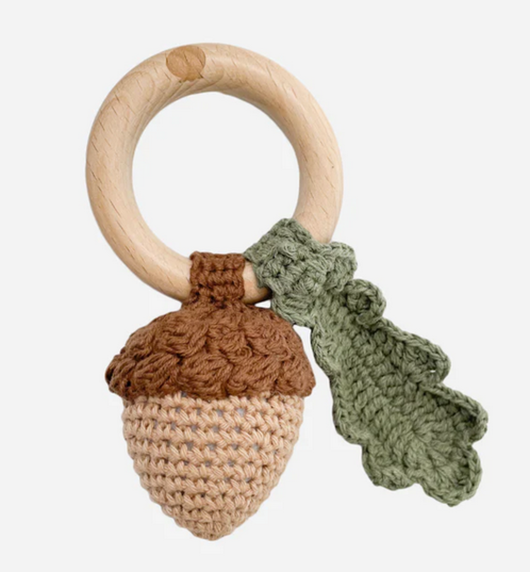 The Blueberry Hill Hochet de dentition coton crocheté - Gland