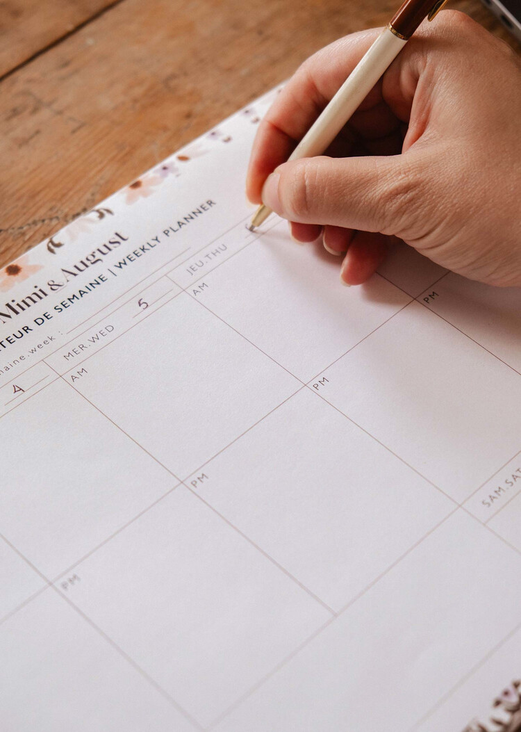 Mimi & August Planificateur hebdomadaire - Pétales