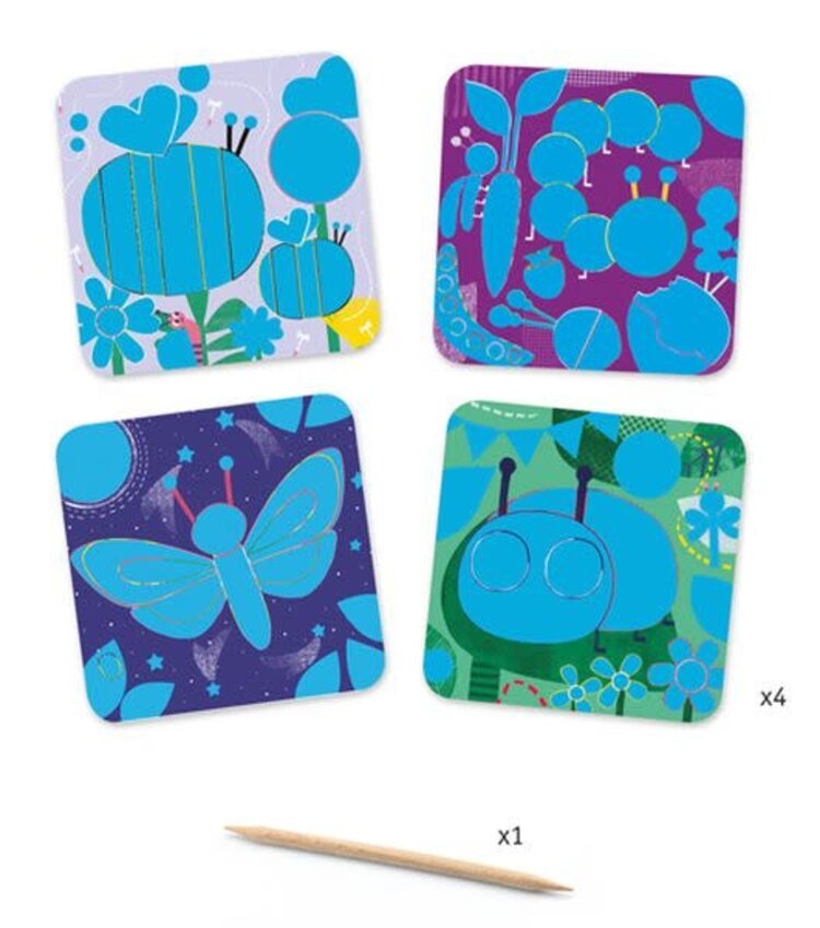 Djeco Cartes à gratter - Toutes petites bêtes