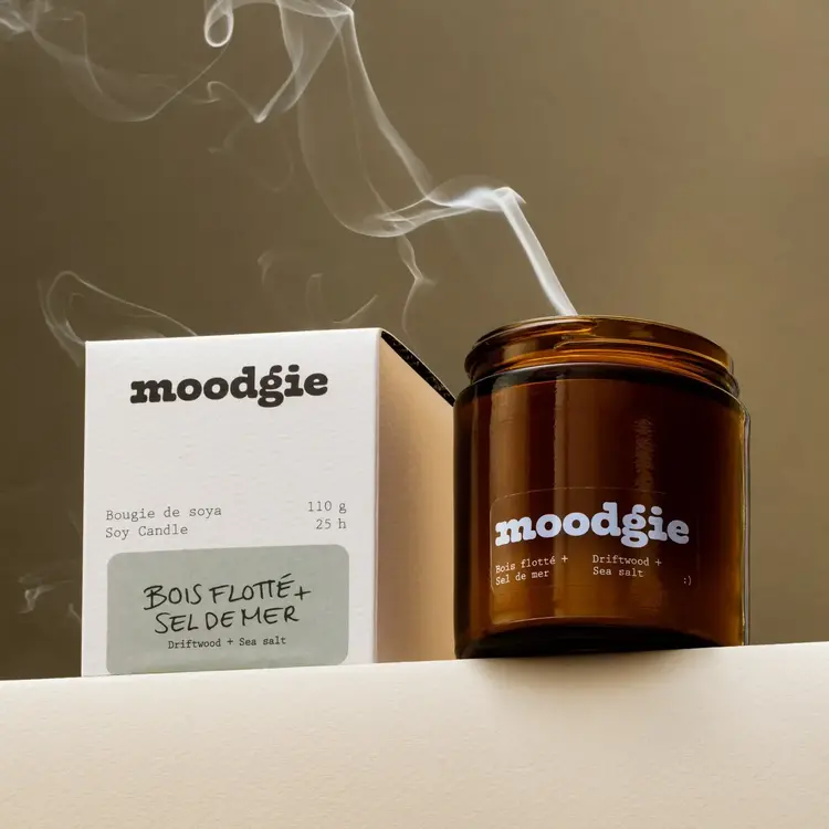 moodgie Bougie - Bois flotté + Sel de mer