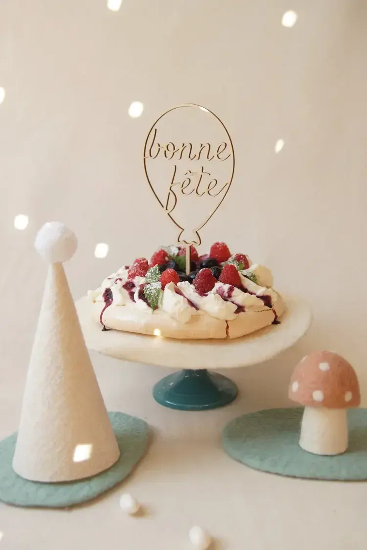 Abricotine Cake topper - Bonne Fête