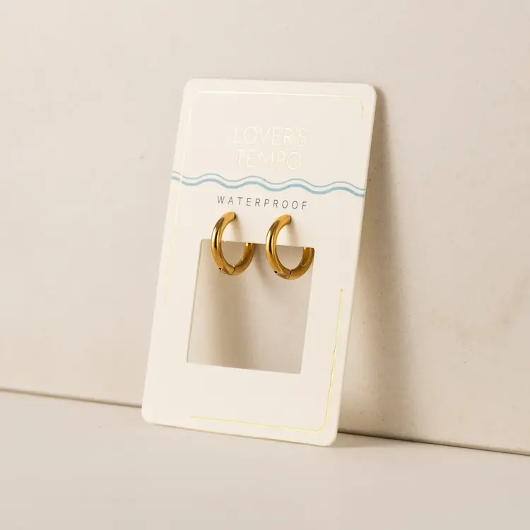 Lover's tempo Boucles d'oreilles - Tube - Or - 15mm