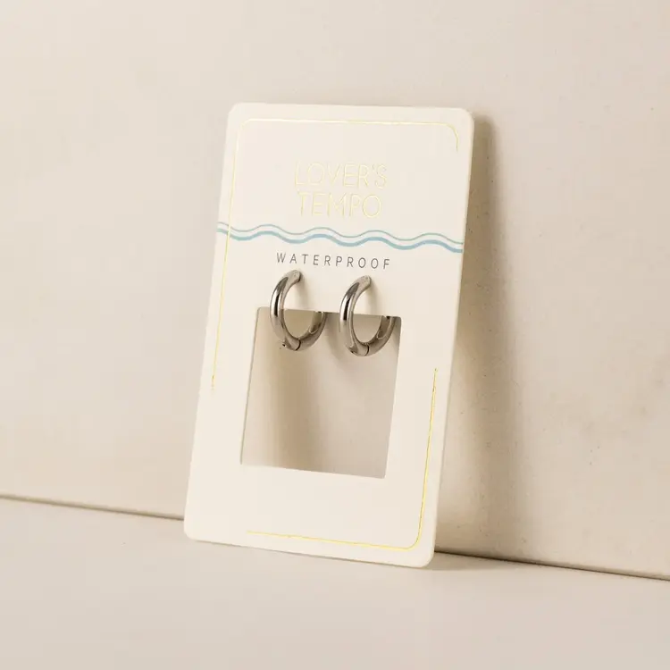 Lover's tempo Boucles d'oreilles - Tube - Argent - 15mm