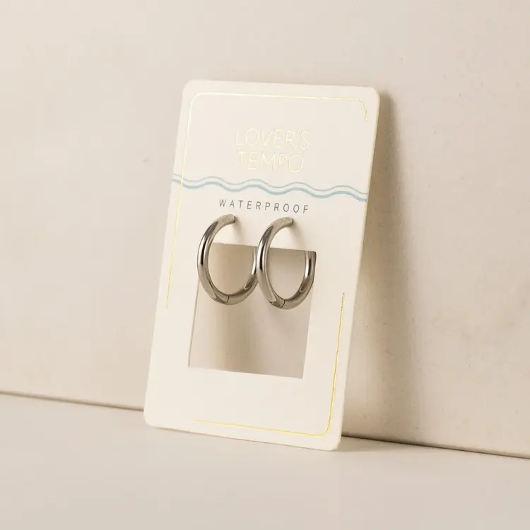 Lover's tempo Boucles d'oreilles - Tube - Argent - 20mm