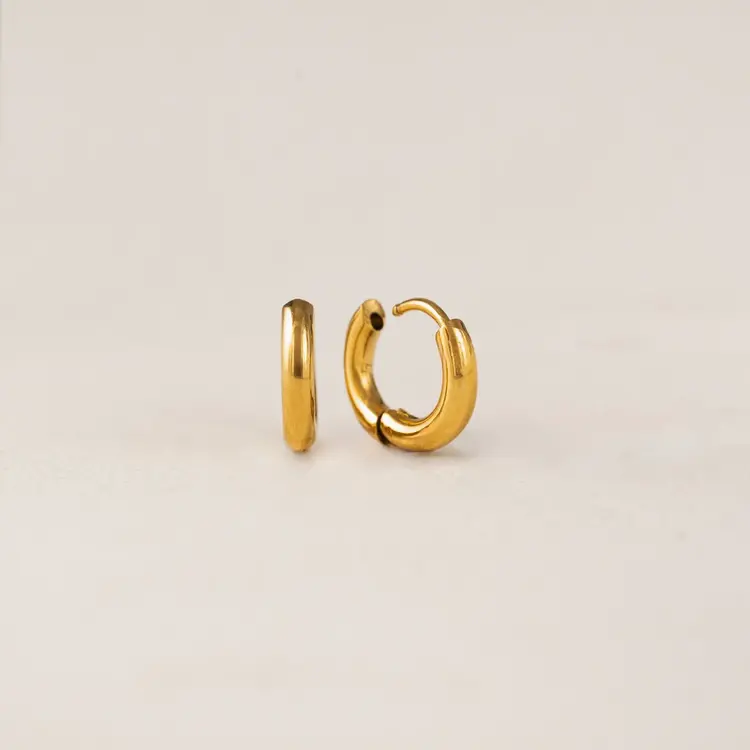 Lover's tempo Boucles d'oreilles - Tube - Or - 10mm